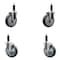 Service Caster 5'' Thermoplastic Rubber Wheel Swivel 1'' Expanding Stem Caster Set 2 Brakes, 4PK SCC-EX20S514-TPRB-2-TLB-2-1 - alternate 1